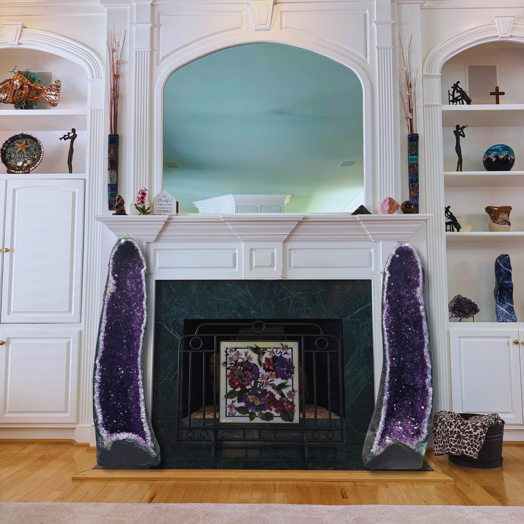 The Majestic Amethyst Geode Cathedral Pair