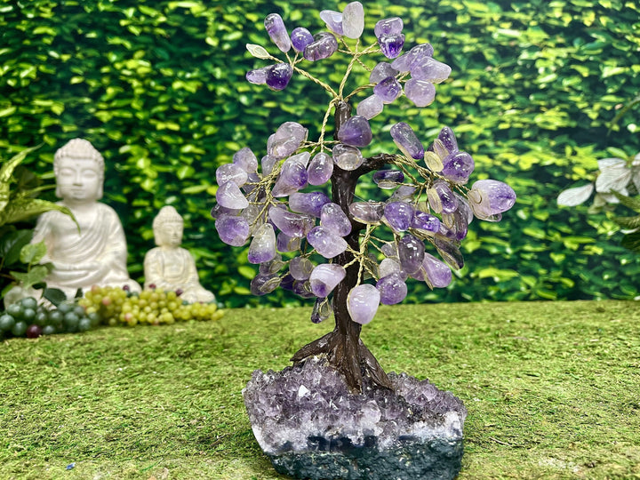 "BOUNTIFUL BONZAI" Amethyst Geode Gem Trees 9.00 High Quality Brazil T-12