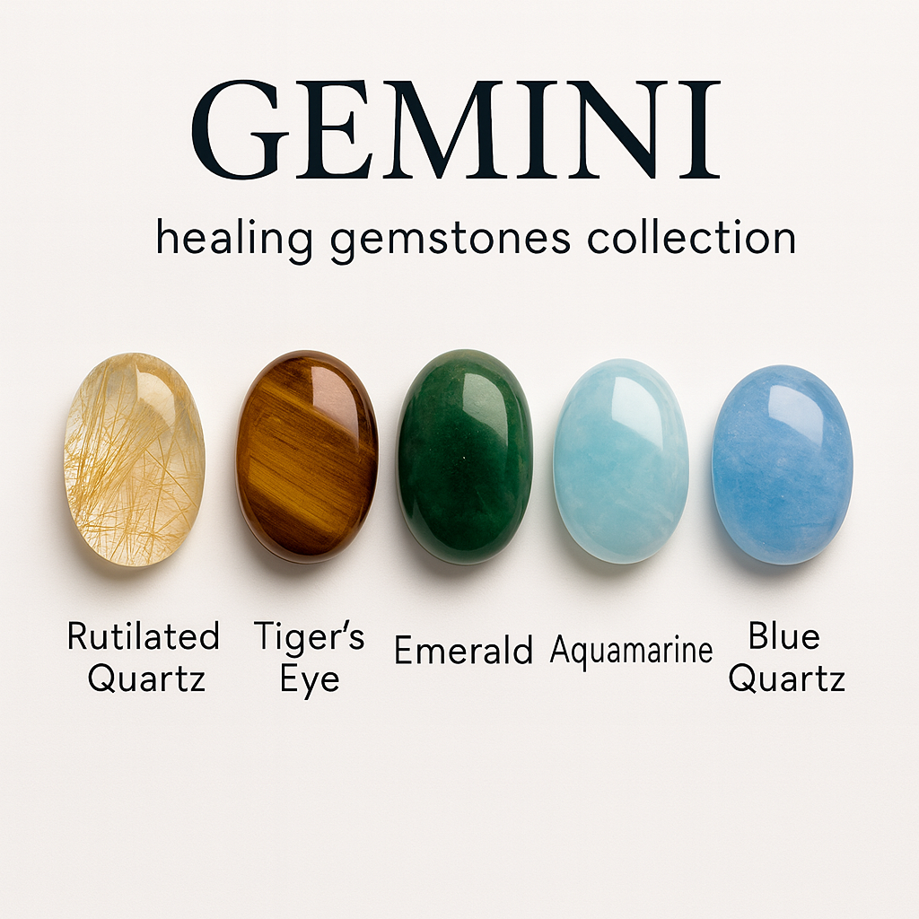 "Gemini" Zodiac Sign Gemstone Collection Bag