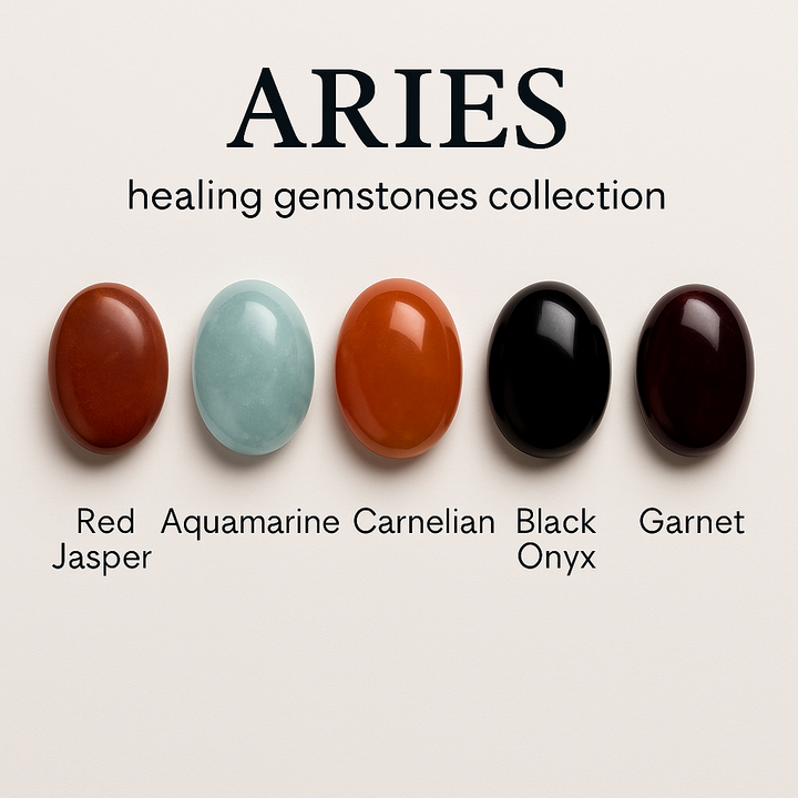 "Aries" Zodiac Sign Gemstone Collection Bag
