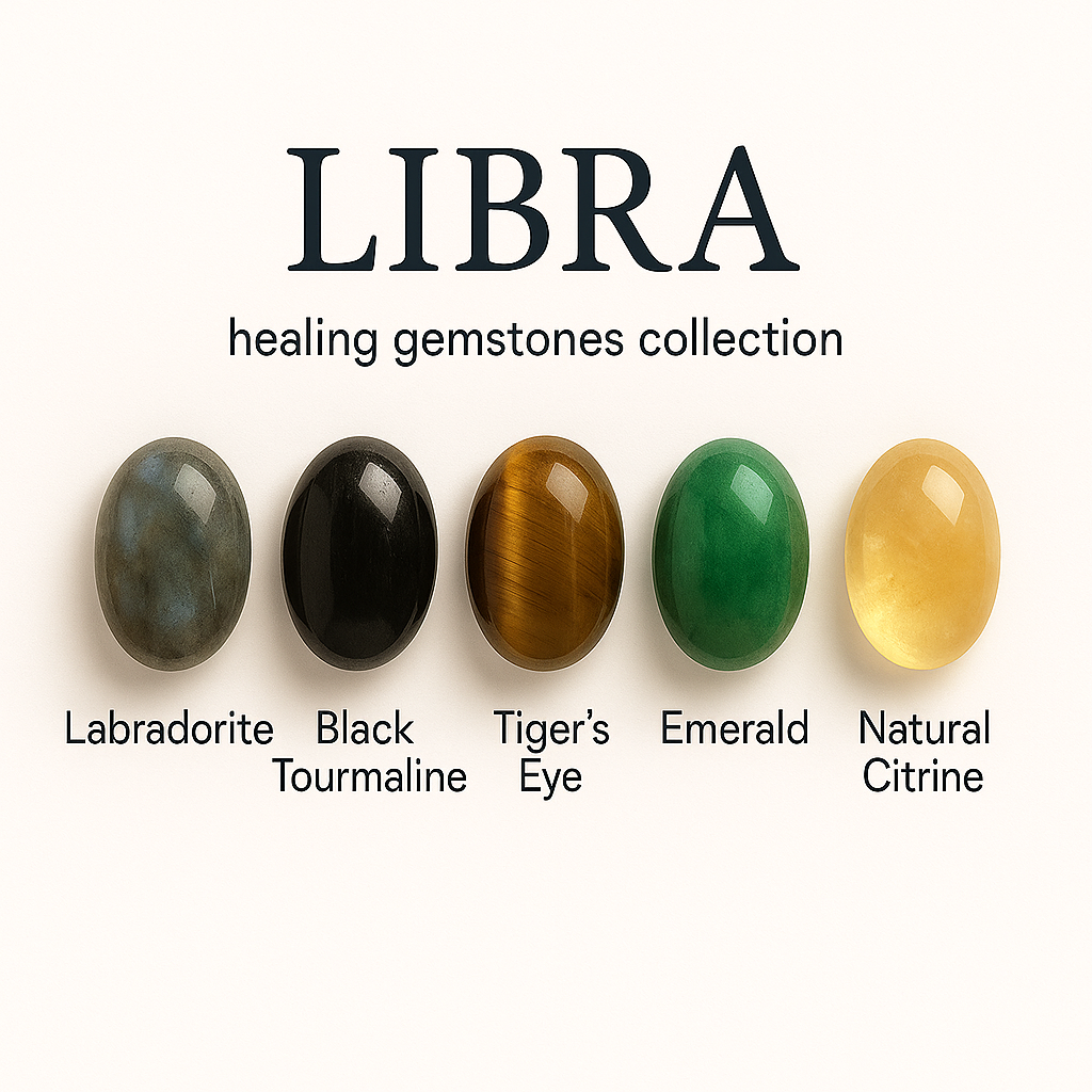 "Libra" Zodiac Sign Gemstone Collection Bag