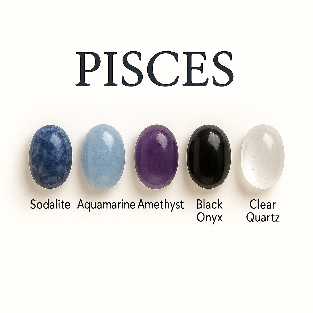 "Pisces" Zodiac Sign Gemstone Collection Bag