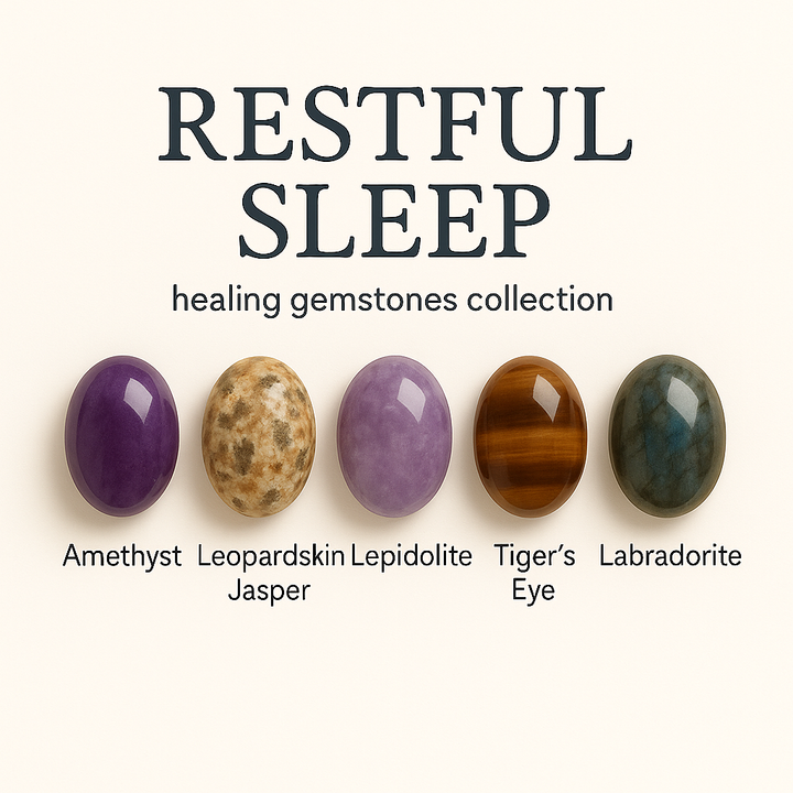 "Restful Sleep" Healing Gemstone Collection Bag