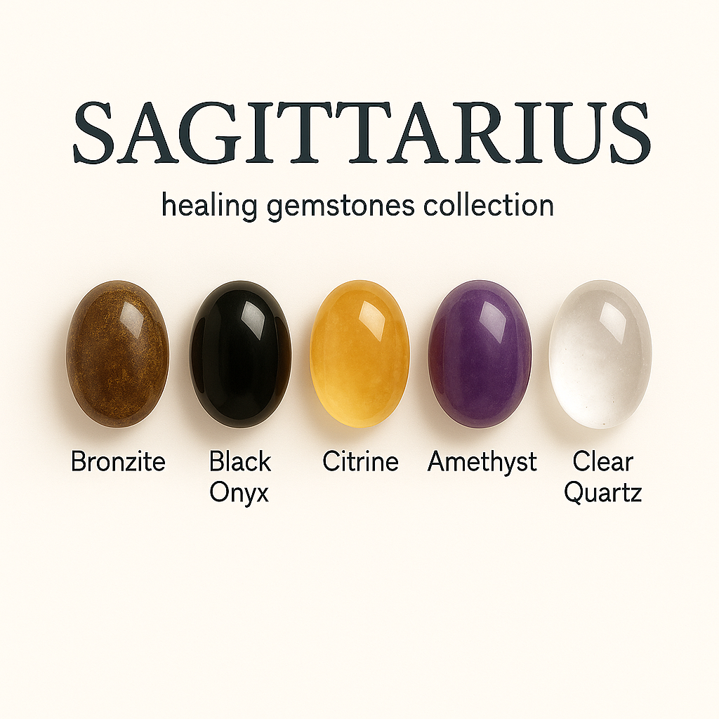 "Sagittarius" Zodiac Sign Gemstone Collection Bag