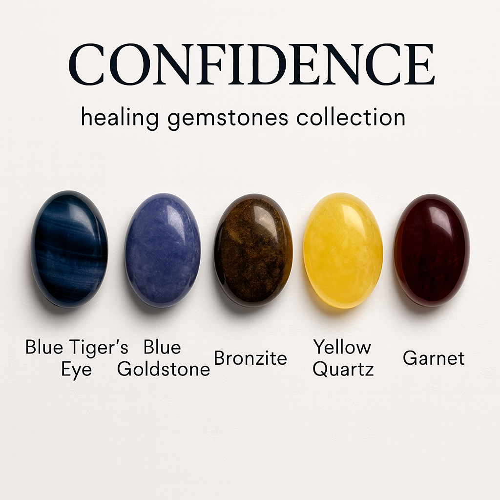 "Confidence" Healing Gemstone Collection Bag