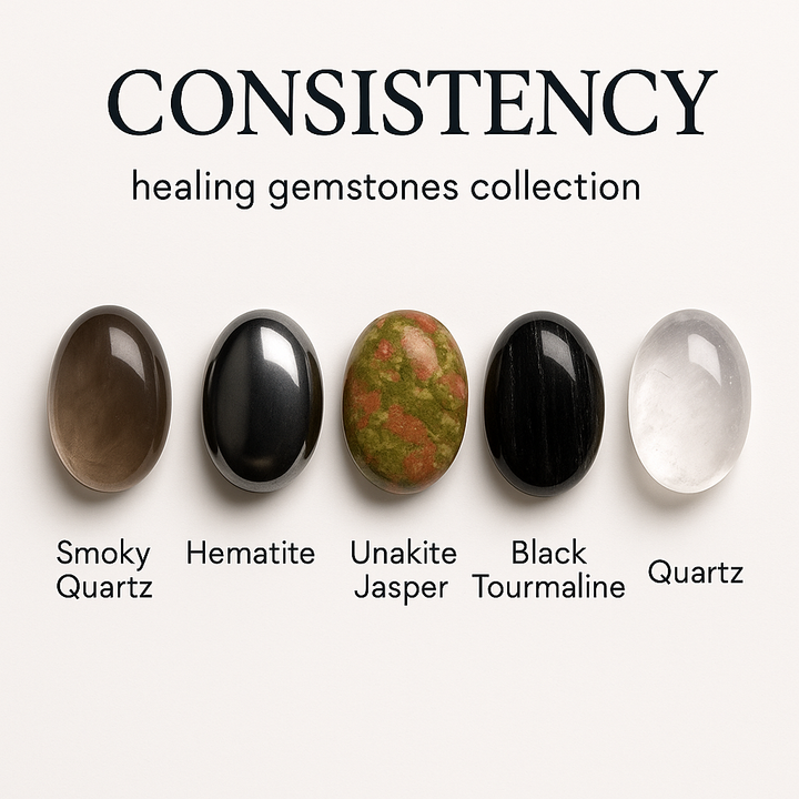 "Consistency / Balance / Grounding" Healing Gemstone Collection Bag