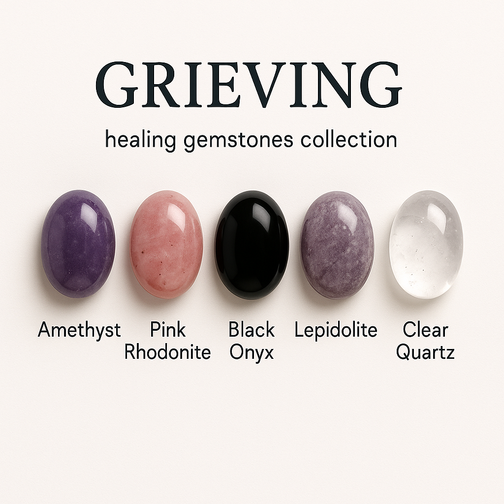"Grieving / Bereavement" Healing Gemstone Collection Bag