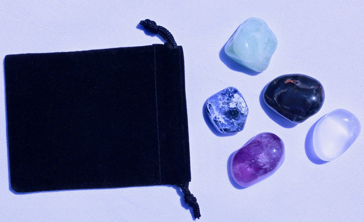 "Pisces" Zodiac Sign Gemstone Collection Bag