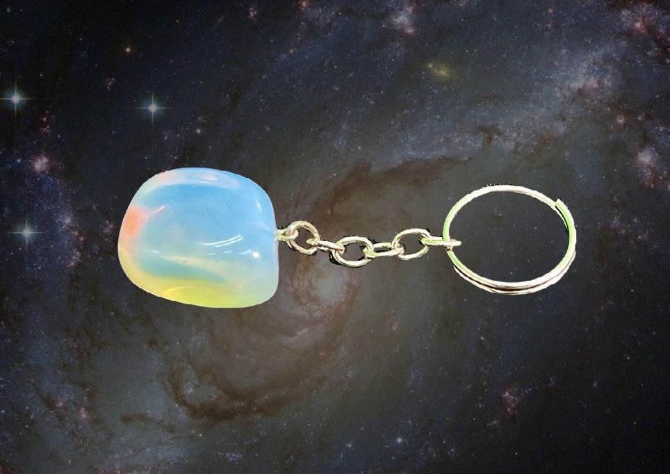 "FUNKY FORTUNE TELLER" Opalite Crystal High Quality Keychain