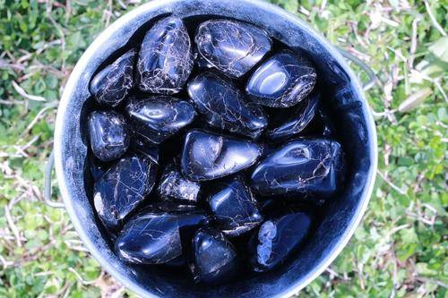 Black Tourmaline Tumbled Stone-Cosmic Cuts