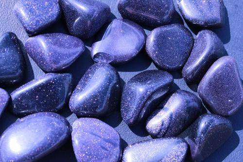 Blue Goldstone Tumbled Stone-Cosmic Cuts