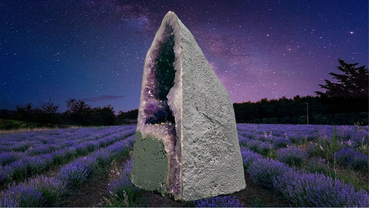 "ONLY WAY IS UP" Deep Amethyst Geode 17.50 VERY High Quality AG-35