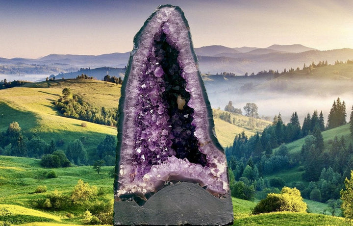 "FAVORITE THING ABOUT LIFE" Amethyst Geode Cathedral 18.00 VERY High Quality AG-30