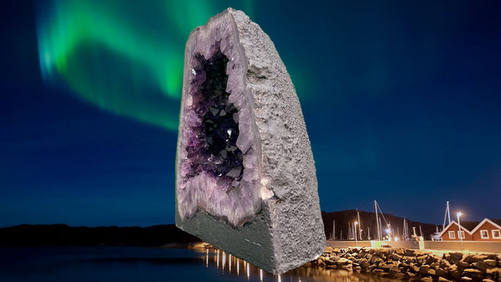 "IMPOSSIBLE TO NOT BE HAPPY" Amethyst Geode Cathedral 11.25 VERY High Quality AG-19