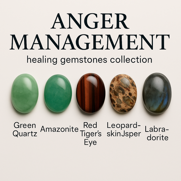 "Anger Management" Healing Gemstone Collection Bag