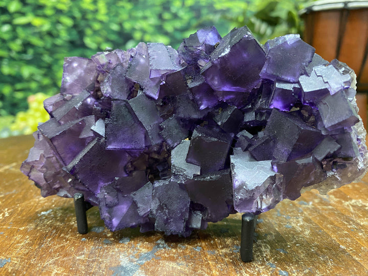 Purple Fluorite w Stand "HEALING CUBES" 5.50 Illinois MUSEUM QUALITY NS-165