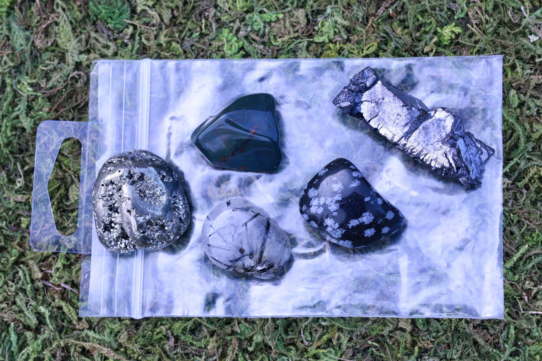 "EMF Protection Stones Bag" Premium Quality Healing Gemstone Collection for Electromagnetic Frequencies