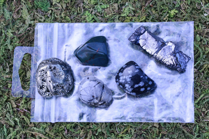 "EMF Protection Stones Bag" Premium Quality Healing Gemstone Collection for Electromagnetic Frequencies