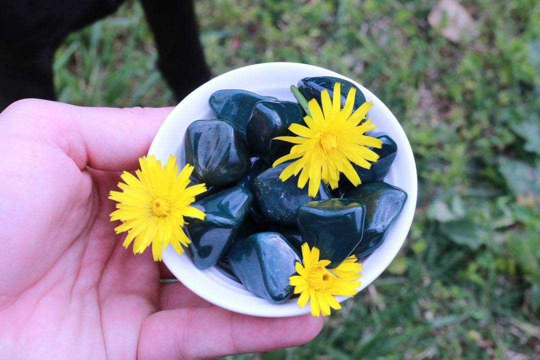 Tumbled Green Jasper Stone High Quality