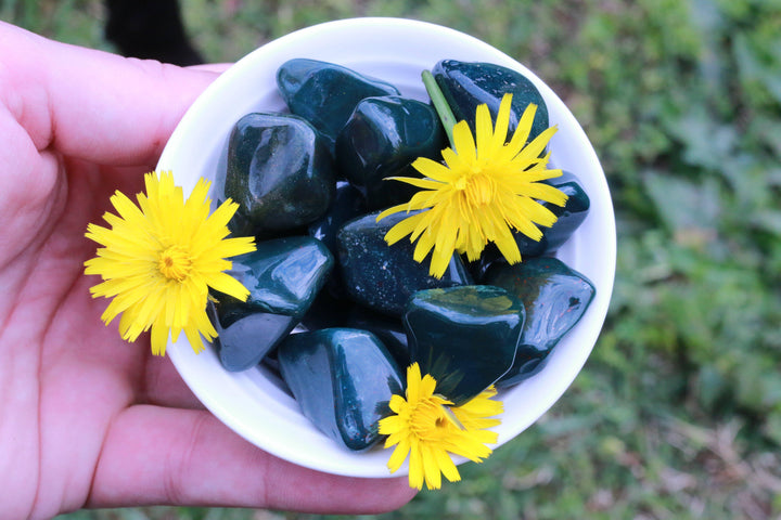 Tumbled Green Jasper Stone High Quality