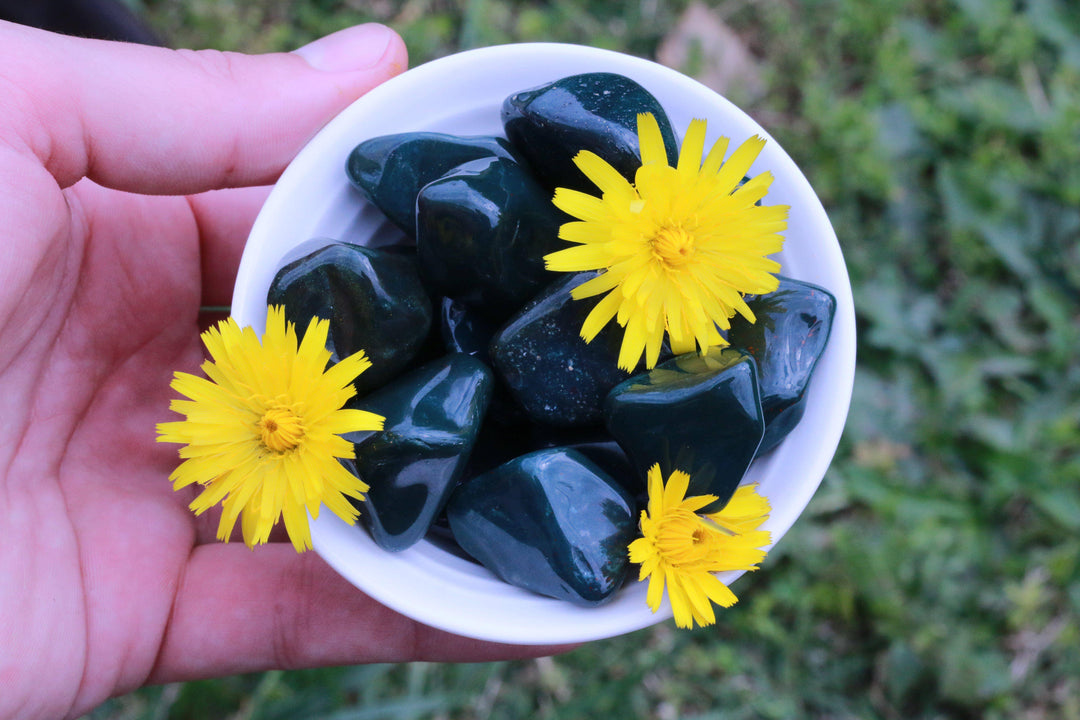 Tumbled Green Jasper Stone High Quality