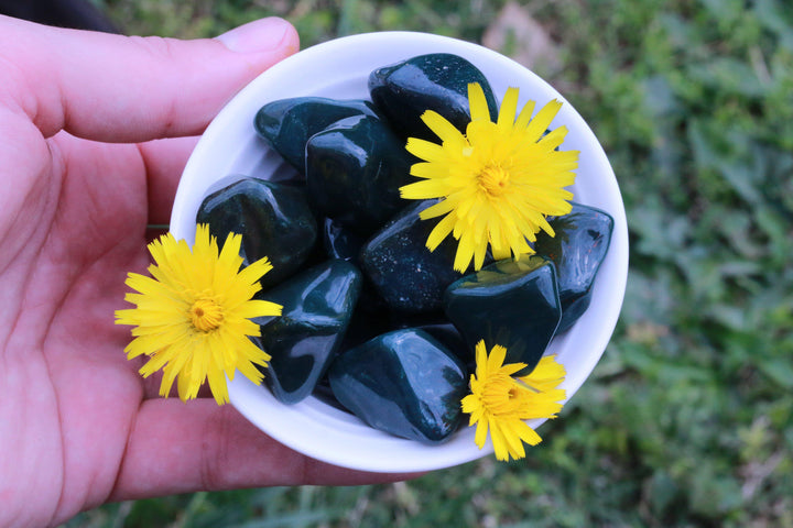 Tumbled Green Jasper Stone High Quality