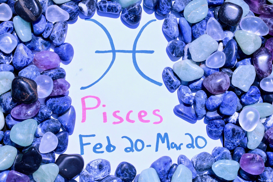 "Pisces" Zodiac Sign Gemstone Collection Bag